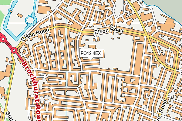 PO12 4EX map - OS VectorMap District (Ordnance Survey)