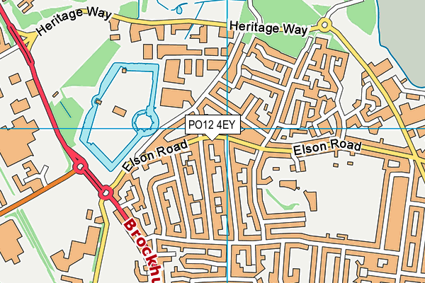 PO12 4EY map - OS VectorMap District (Ordnance Survey)