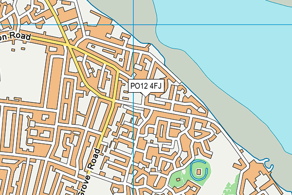 PO12 4FJ map - OS VectorMap District (Ordnance Survey)