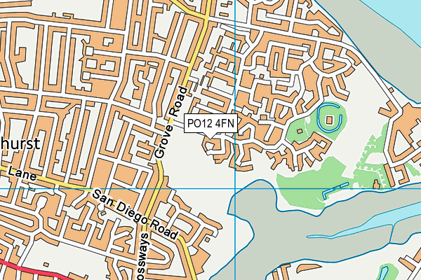 PO12 4FN map - OS VectorMap District (Ordnance Survey)