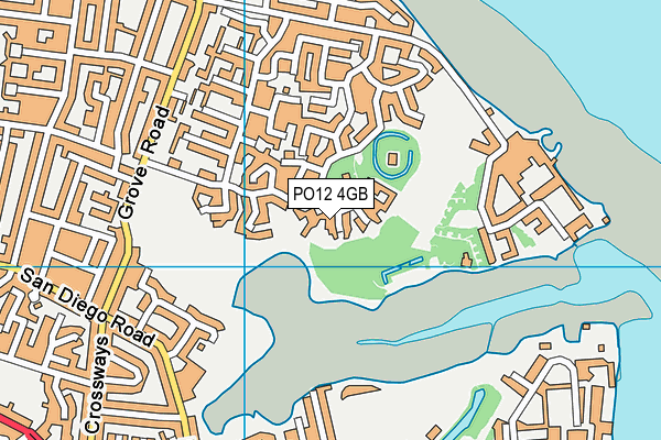 PO12 4GB map - OS VectorMap District (Ordnance Survey)