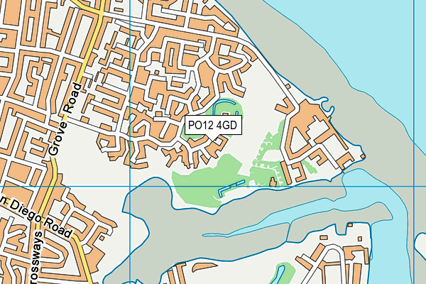 PO12 4GD map - OS VectorMap District (Ordnance Survey)