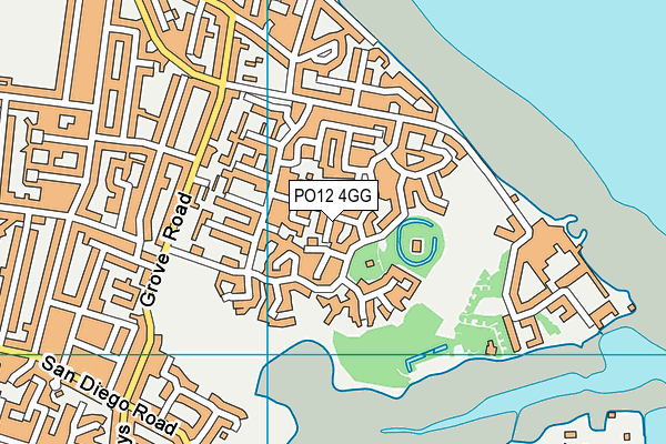 PO12 4GG map - OS VectorMap District (Ordnance Survey)