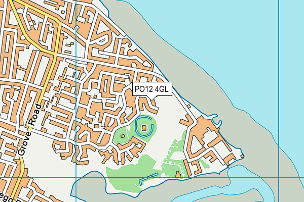 PO12 4GL map - OS VectorMap District (Ordnance Survey)