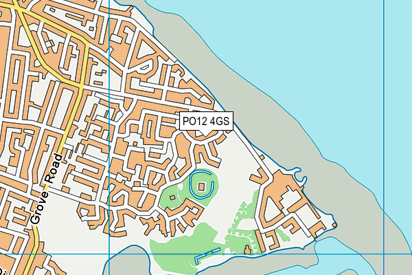 PO12 4GS map - OS VectorMap District (Ordnance Survey)