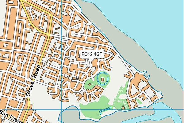 PO12 4GT map - OS VectorMap District (Ordnance Survey)