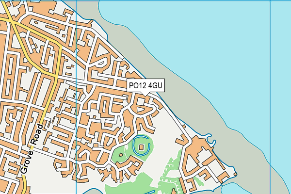 PO12 4GU map - OS VectorMap District (Ordnance Survey)