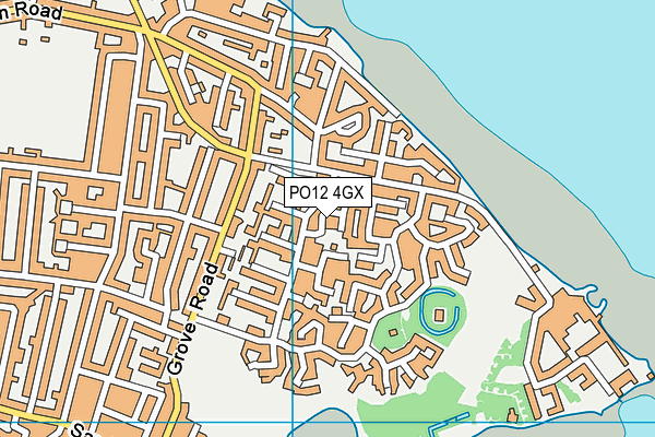 PO12 4GX map - OS VectorMap District (Ordnance Survey)