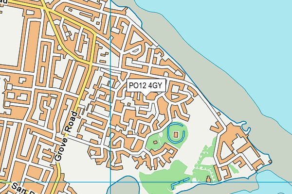 PO12 4GY map - OS VectorMap District (Ordnance Survey)
