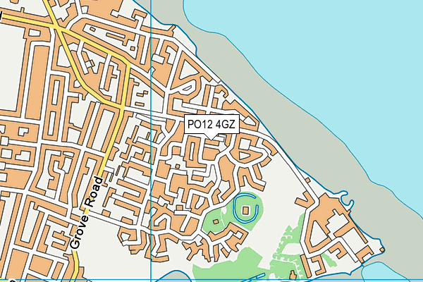 PO12 4GZ map - OS VectorMap District (Ordnance Survey)