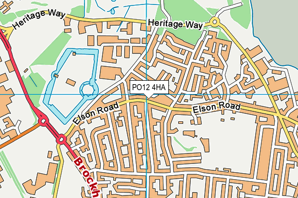 PO12 4HA map - OS VectorMap District (Ordnance Survey)