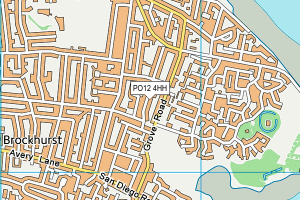 PO12 4HH map - OS VectorMap District (Ordnance Survey)