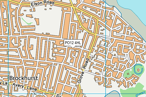 PO12 4HL map - OS VectorMap District (Ordnance Survey)