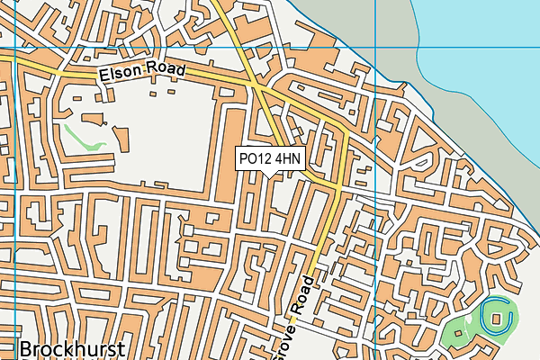 PO12 4HN map - OS VectorMap District (Ordnance Survey)