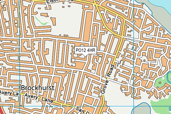 PO12 4HR map - OS VectorMap District (Ordnance Survey)