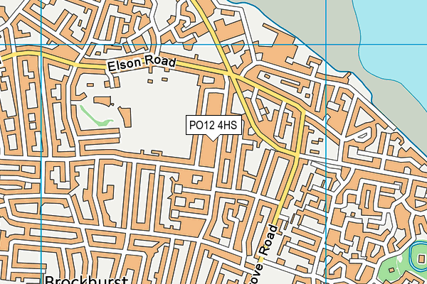 PO12 4HS map - OS VectorMap District (Ordnance Survey)