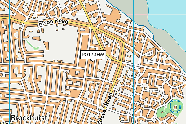 PO12 4HW map - OS VectorMap District (Ordnance Survey)