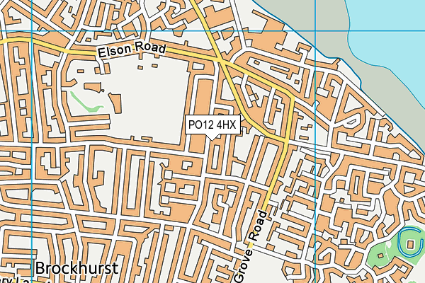 PO12 4HX map - OS VectorMap District (Ordnance Survey)