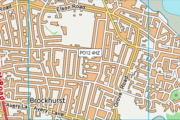 PO12 4HZ map - OS VectorMap District (Ordnance Survey)