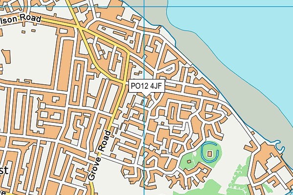 PO12 4JF map - OS VectorMap District (Ordnance Survey)