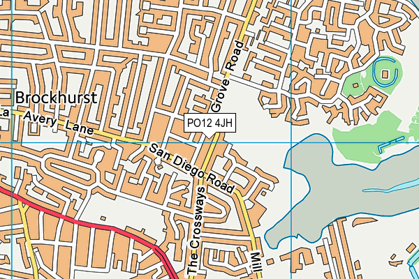 PO12 4JH map - OS VectorMap District (Ordnance Survey)
