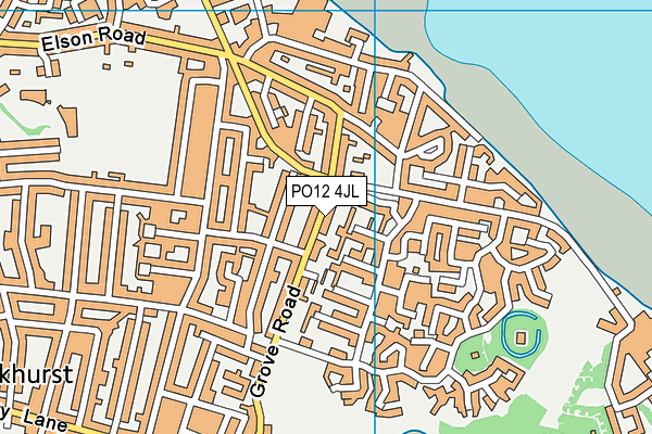 PO12 4JL map - OS VectorMap District (Ordnance Survey)