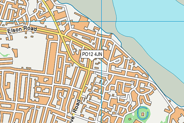 PO12 4JN map - OS VectorMap District (Ordnance Survey)