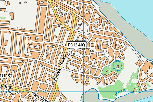 PO12 4JQ map - OS VectorMap District (Ordnance Survey)