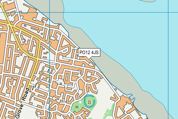 PO12 4JS map - OS VectorMap District (Ordnance Survey)