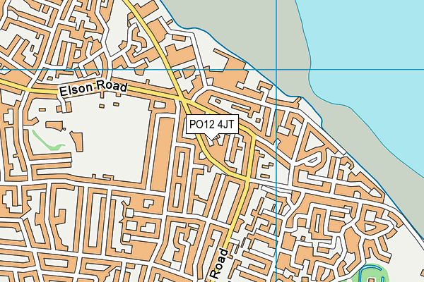 PO12 4JT map - OS VectorMap District (Ordnance Survey)