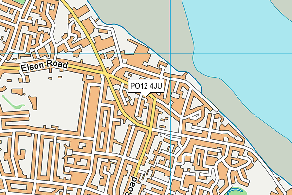 PO12 4JU map - OS VectorMap District (Ordnance Survey)