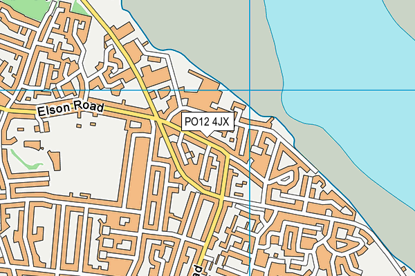 PO12 4JX map - OS VectorMap District (Ordnance Survey)