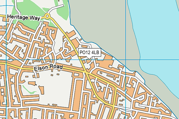 PO12 4LB map - OS VectorMap District (Ordnance Survey)