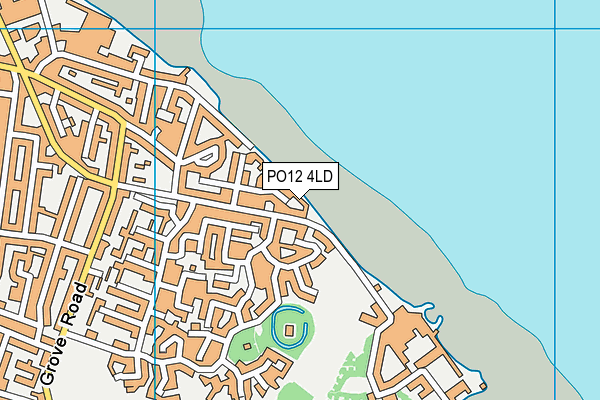 PO12 4LD map - OS VectorMap District (Ordnance Survey)
