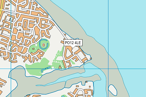 PO12 4LE map - OS VectorMap District (Ordnance Survey)