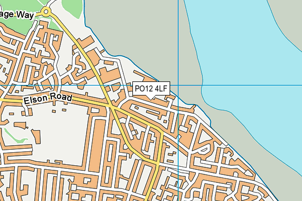 PO12 4LF map - OS VectorMap District (Ordnance Survey)