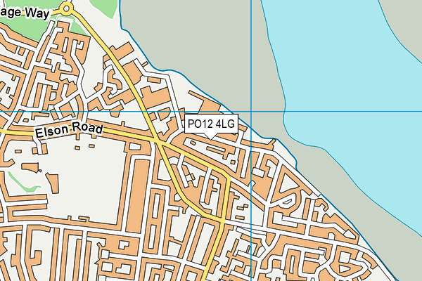 PO12 4LG map - OS VectorMap District (Ordnance Survey)