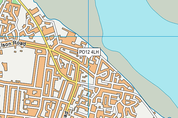 PO12 4LH map - OS VectorMap District (Ordnance Survey)