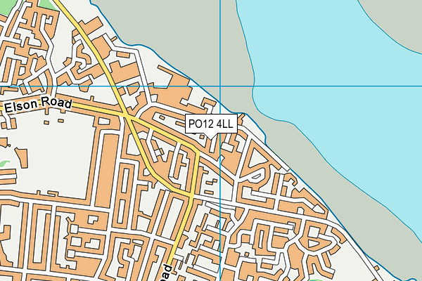 PO12 4LL map - OS VectorMap District (Ordnance Survey)