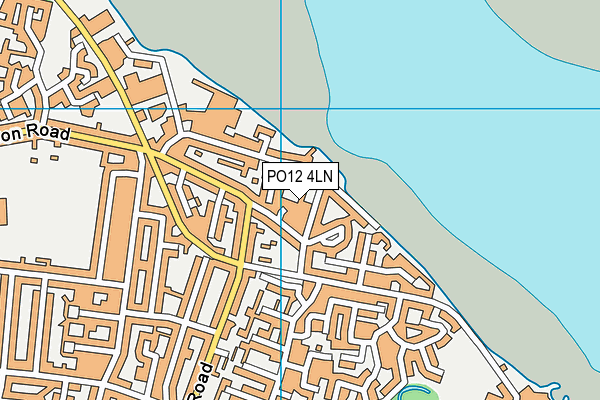 PO12 4LN map - OS VectorMap District (Ordnance Survey)