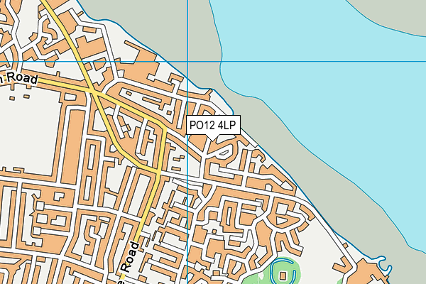 PO12 4LP map - OS VectorMap District (Ordnance Survey)