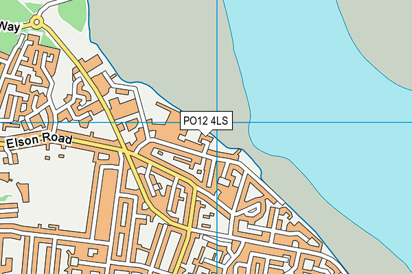 PO12 4LS map - OS VectorMap District (Ordnance Survey)