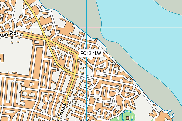 PO12 4LW map - OS VectorMap District (Ordnance Survey)