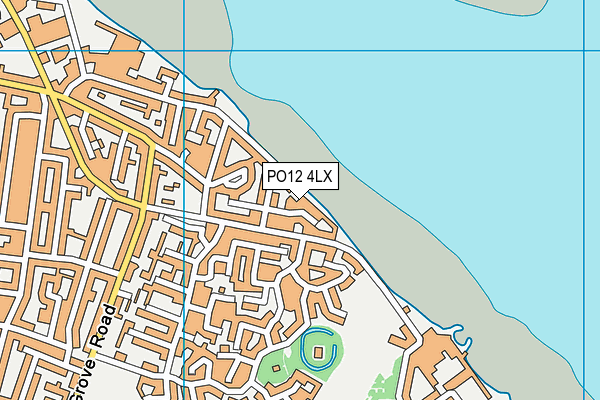 PO12 4LX map - OS VectorMap District (Ordnance Survey)