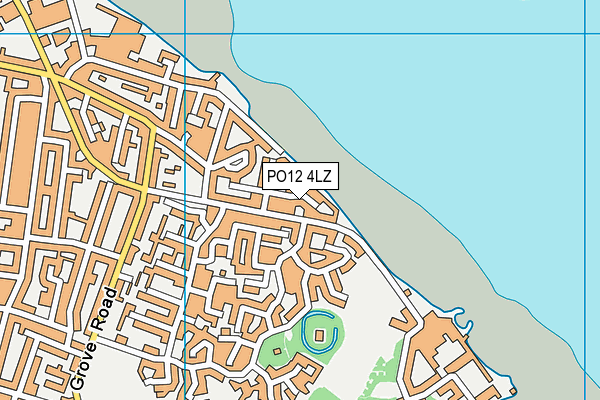 PO12 4LZ map - OS VectorMap District (Ordnance Survey)
