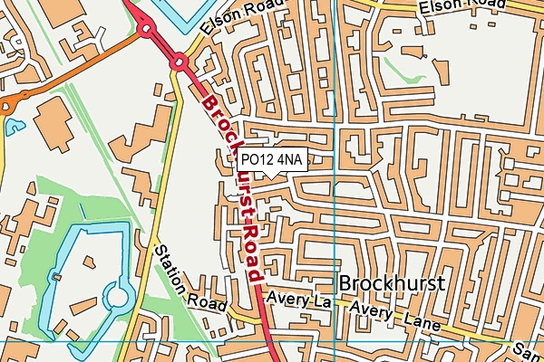 PO12 4NA map - OS VectorMap District (Ordnance Survey)