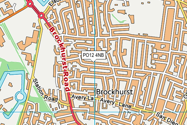 PO12 4NB map - OS VectorMap District (Ordnance Survey)
