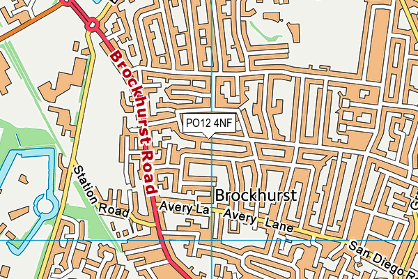 PO12 4NF map - OS VectorMap District (Ordnance Survey)
