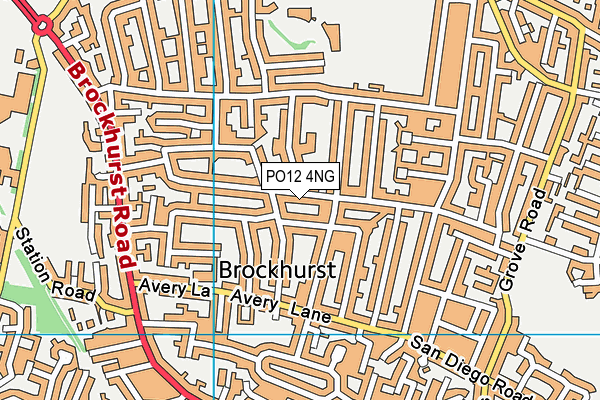 PO12 4NG map - OS VectorMap District (Ordnance Survey)