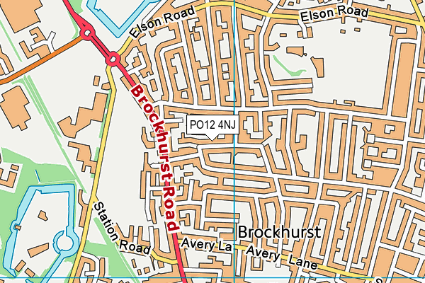 PO12 4NJ map - OS VectorMap District (Ordnance Survey)